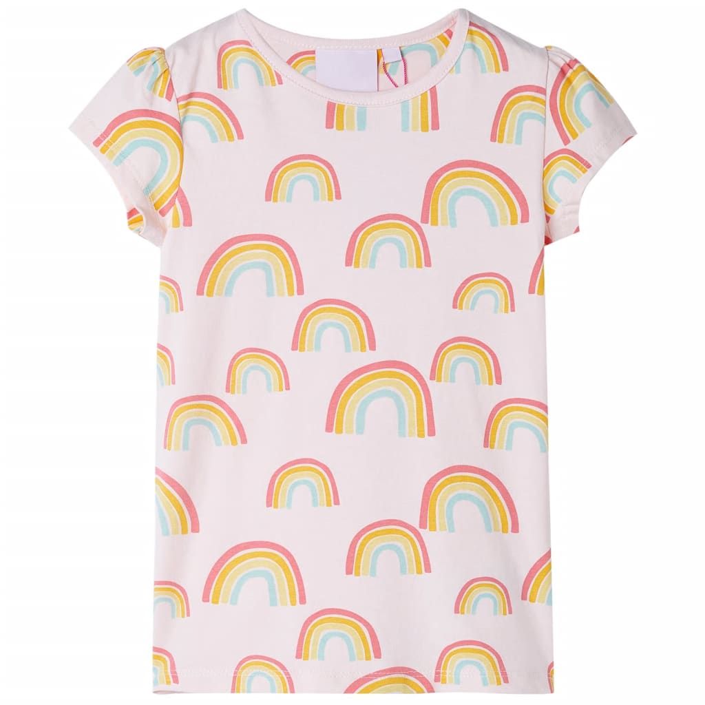 Pigiama da Bambina a Maniche Corte Rosa Tenue 128 vidaXL