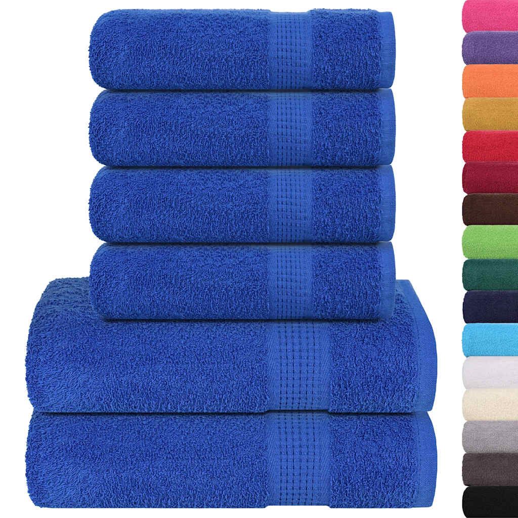 Set di asciugamani 6 pezzi FROGN Blu 360 g/m² vidaXL