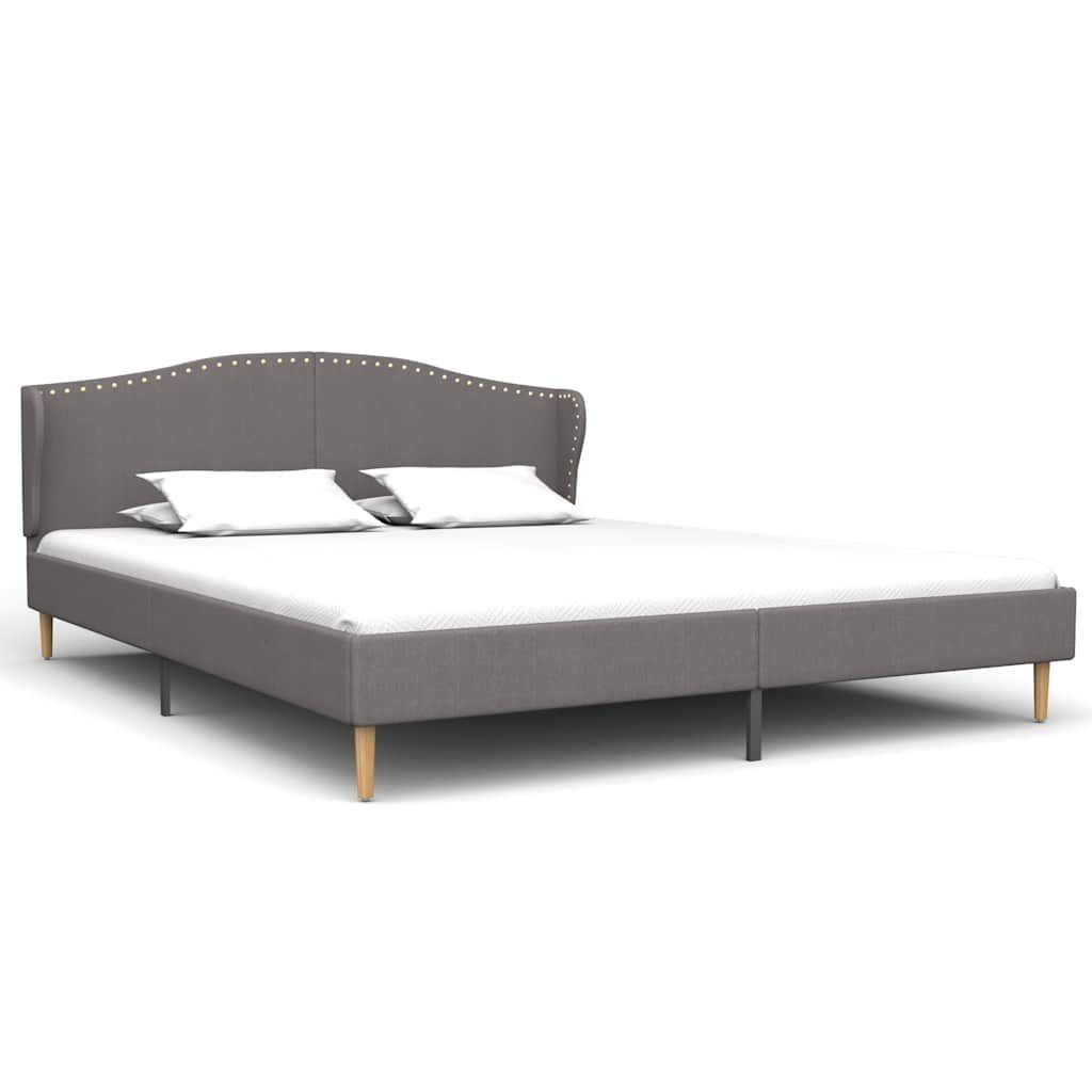 Letto con Materasso Tessuto Grigio Chiaro 160x200cm vidaXL