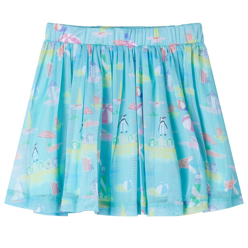 Gonna Plissettata da Bambina Acqua Chiaro 104 vidaXL