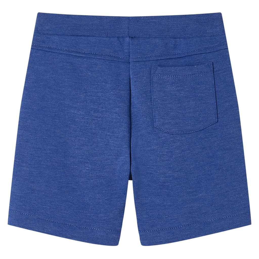 Pantaloncini per Bambini con Coulisse Blu Mélange 140 vidaXL