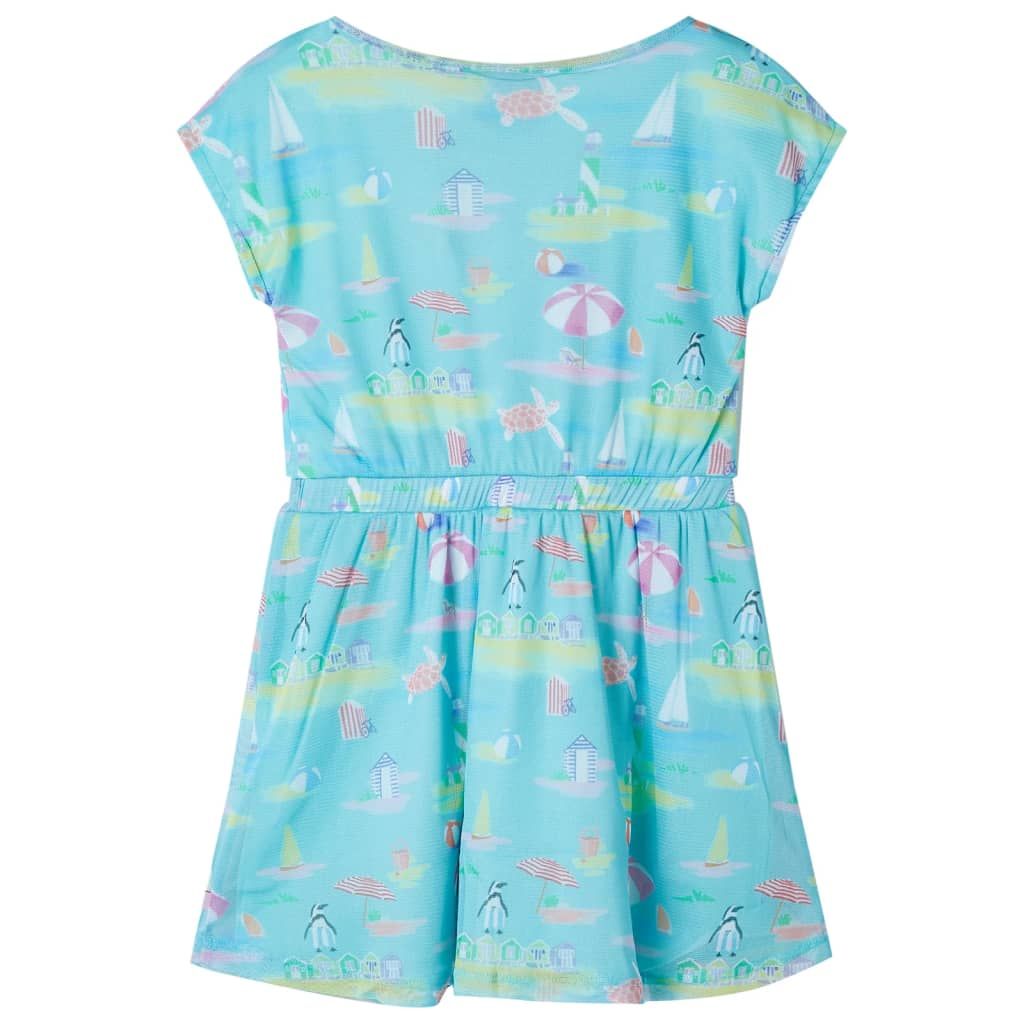 Abito da Bambina Acqua Chiaro 128 vidaXL