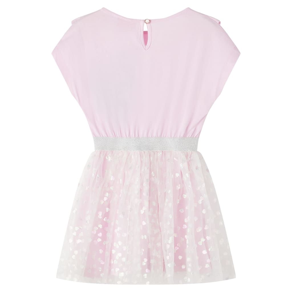 Abito da Bambina con Volant Rosa Chiaro 140 vidaXL