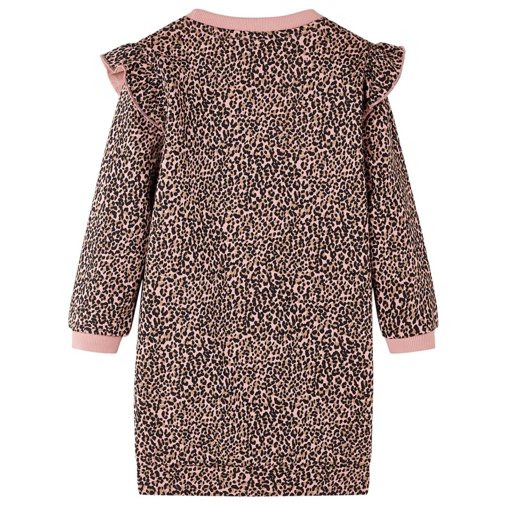Abito in Felpa da Bambina Rosa Medio 128 vidaXL