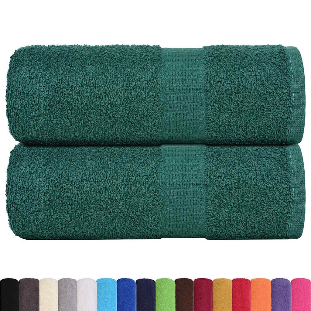 Asciugamani per ospiti FROGN 2 pz Verde 30x50 cm 360 g/m² vidaXL