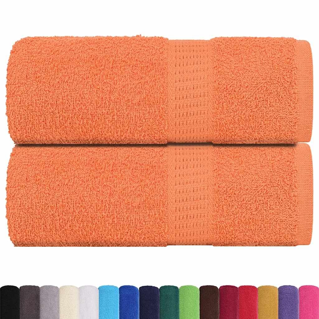 Asciugamani per ospiti FROGN 2 pz Arancione 30x50 cm 360 g/m² vidaXL
