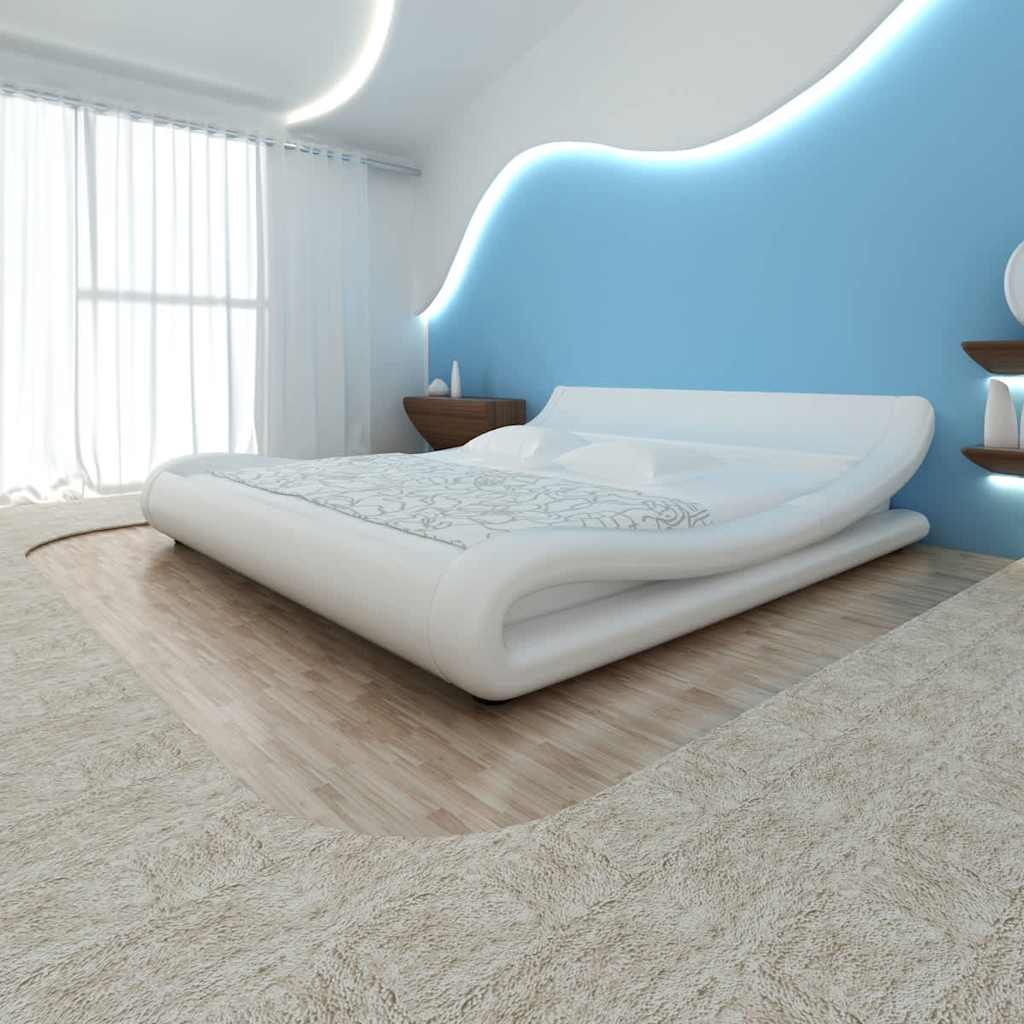 Letto con Materasso Memory Foam Bianco in Similpelle 180x200 cm vidaXL