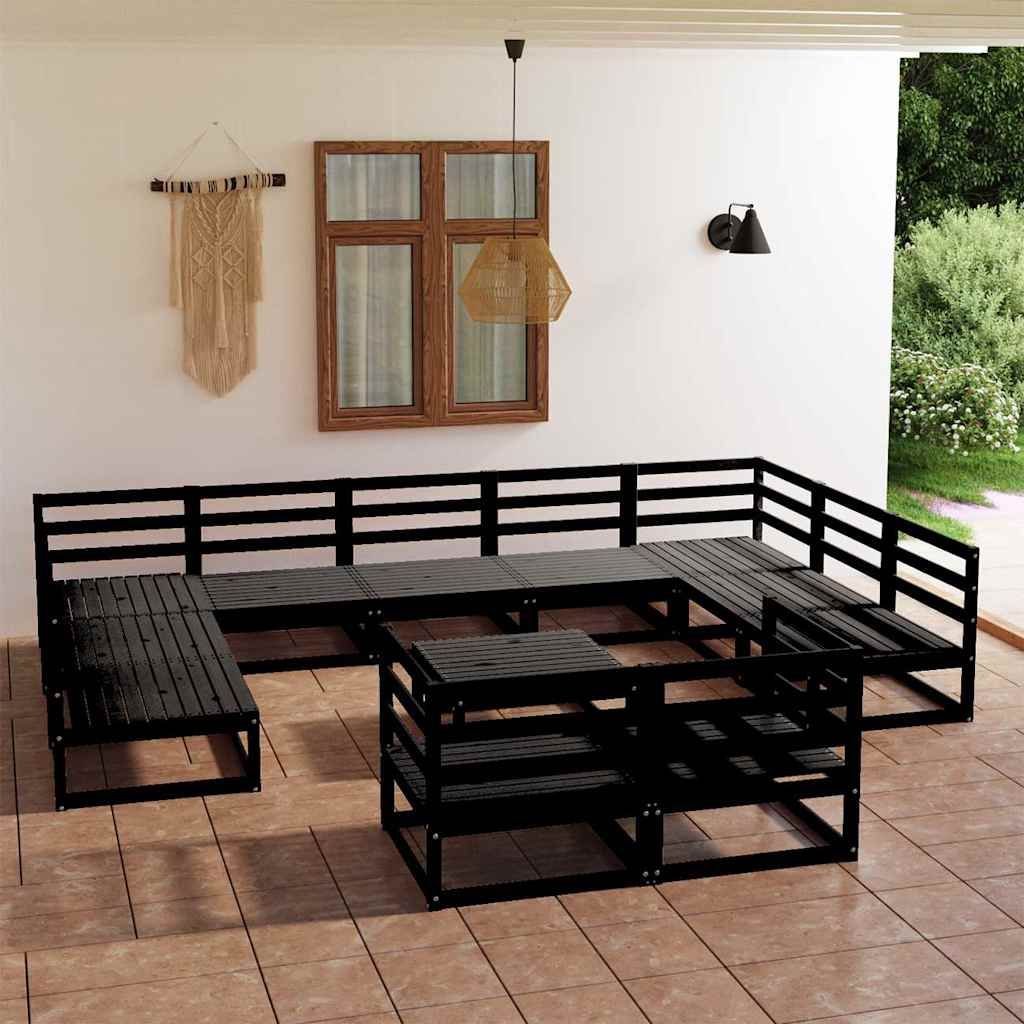 Set Divani da Giardino 12 pz in Legno Massello di Pino vidaXL