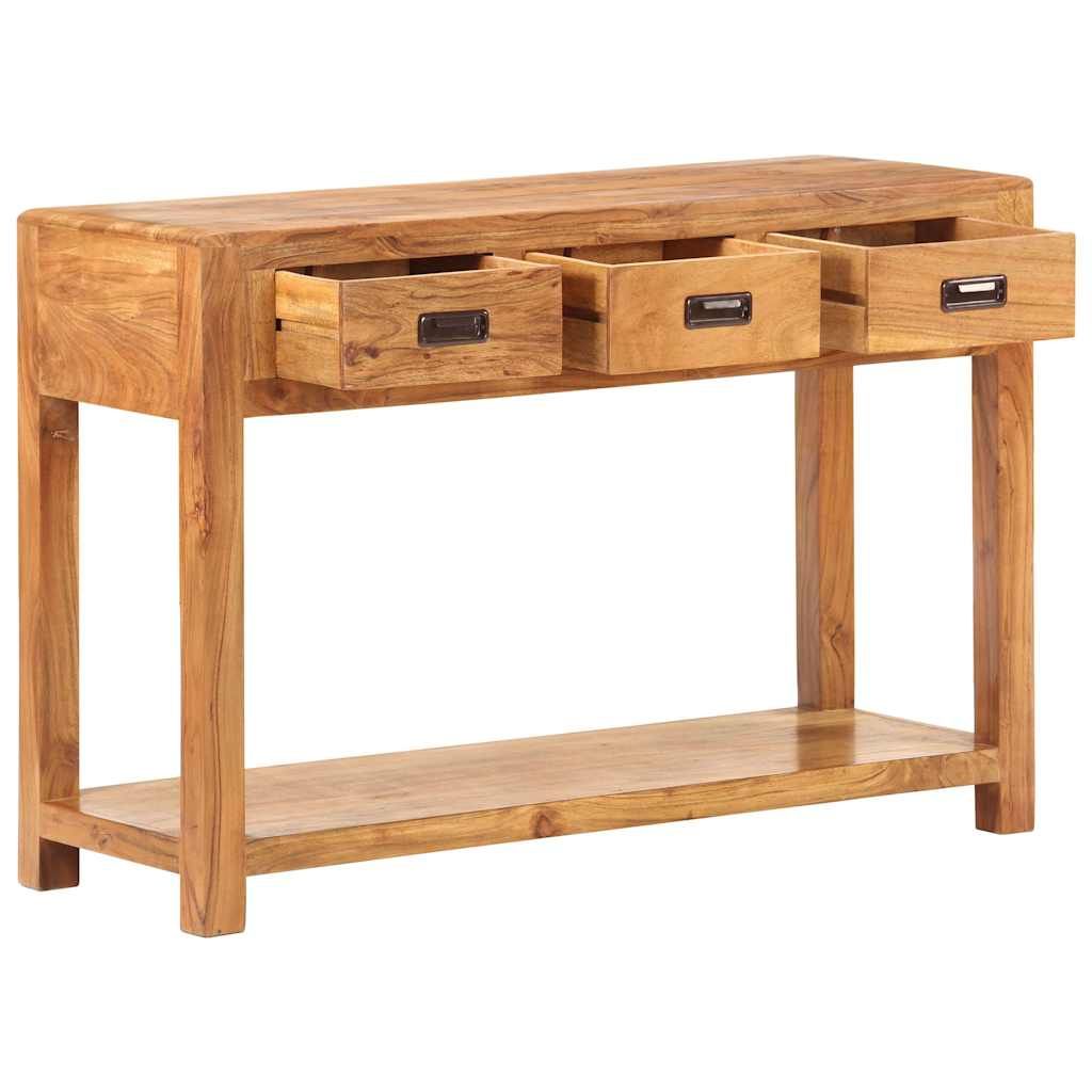 Tavolo Consolle 110x40x76 cm Massello Acacia Finitura Ambra vidaXL
