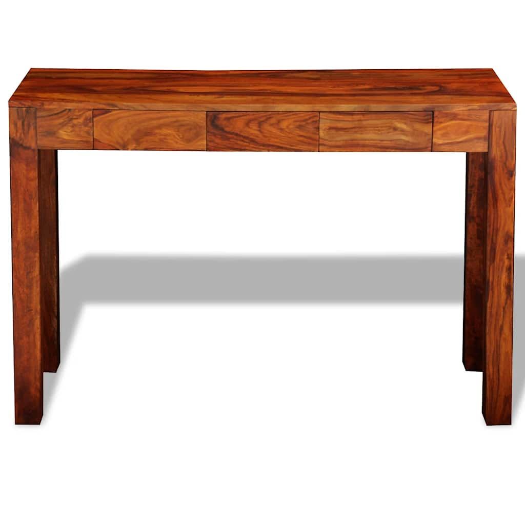 Tavolo Consolle con 3 Cassetti 80 cm Legno Massello di Acacia vidaXL