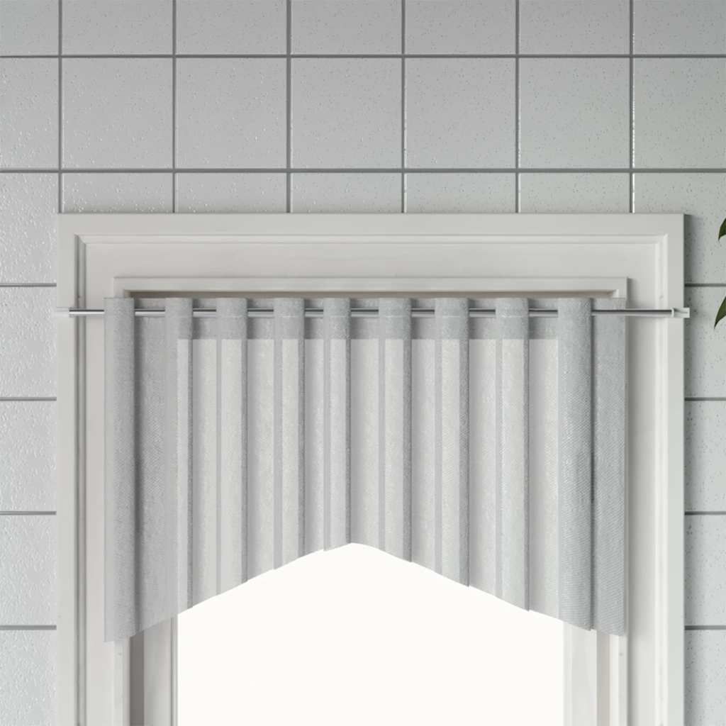 Binari per Tende 2 pz Bianco e Argento 90-130 cm Alluminio vidaXL