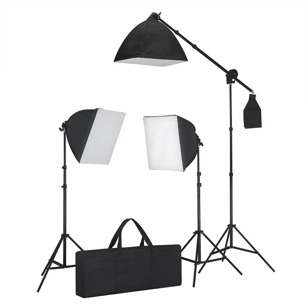 Kit Studio Fotografico con Luci Softbox Fondale e Riflettore vidaXL