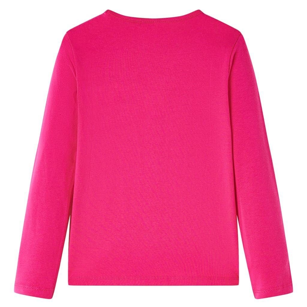 Maglietta da Bambina a Maniche Lunghe Fucsia 116 vidaXL