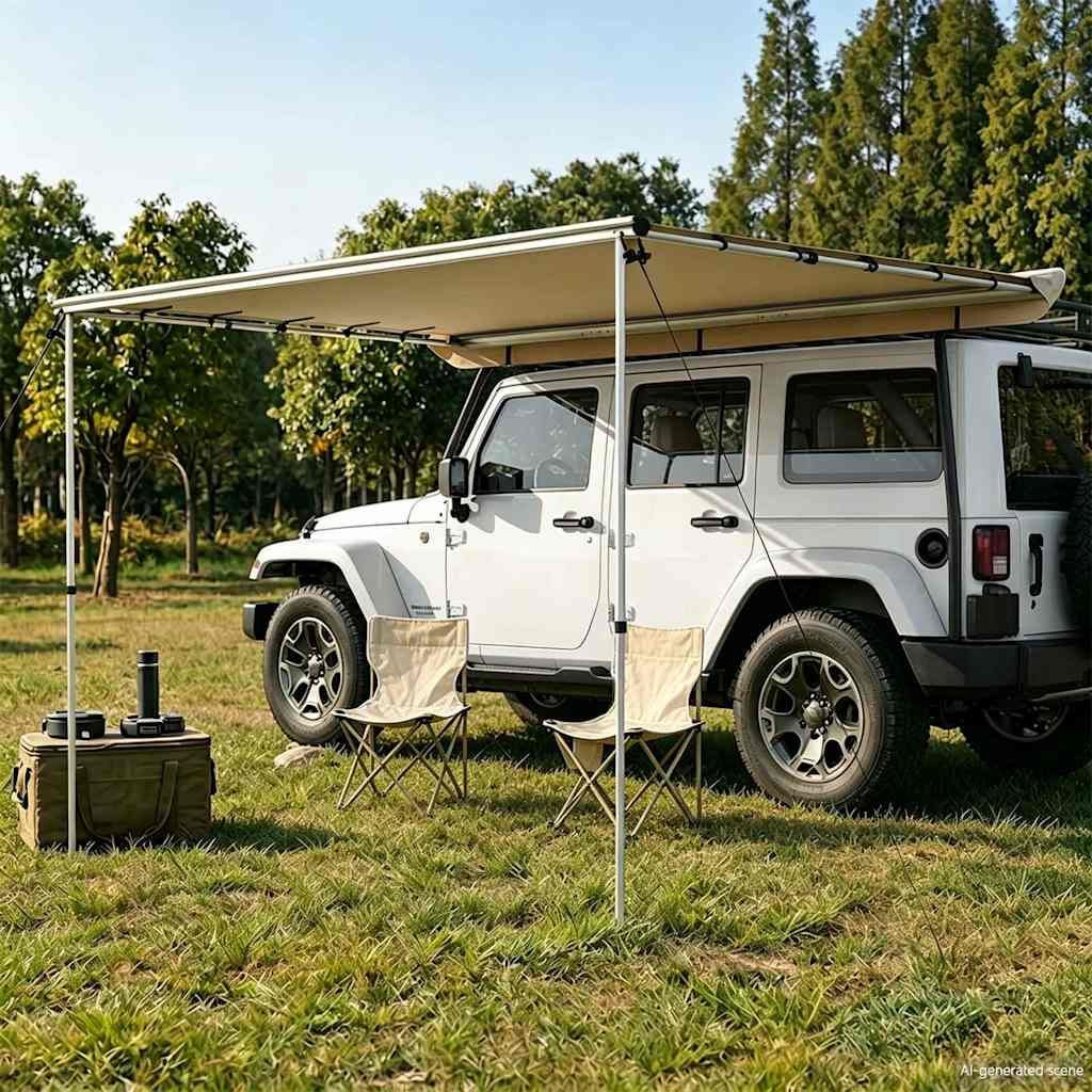Tendalino per Camper e Roulotte 3,6x3x2,15 m Beige vidaXL
