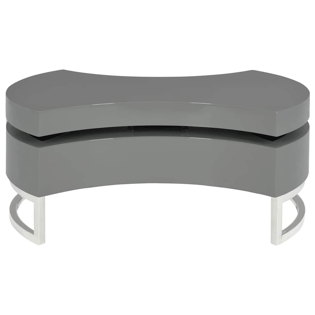 Tavolino da Salotto Modulare Grigio Lucido vidaXL