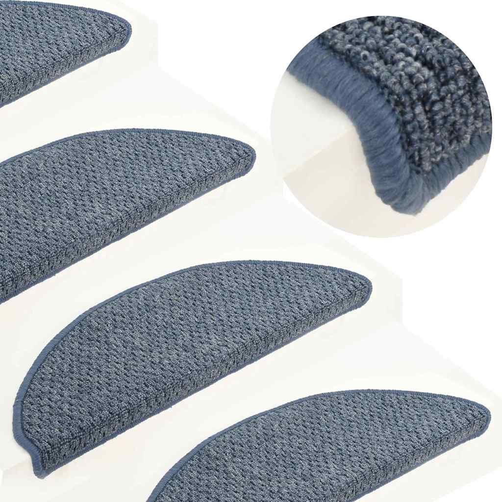 Tappetini per Scale 15 pz Blu 65x21x4 cm vidaXL