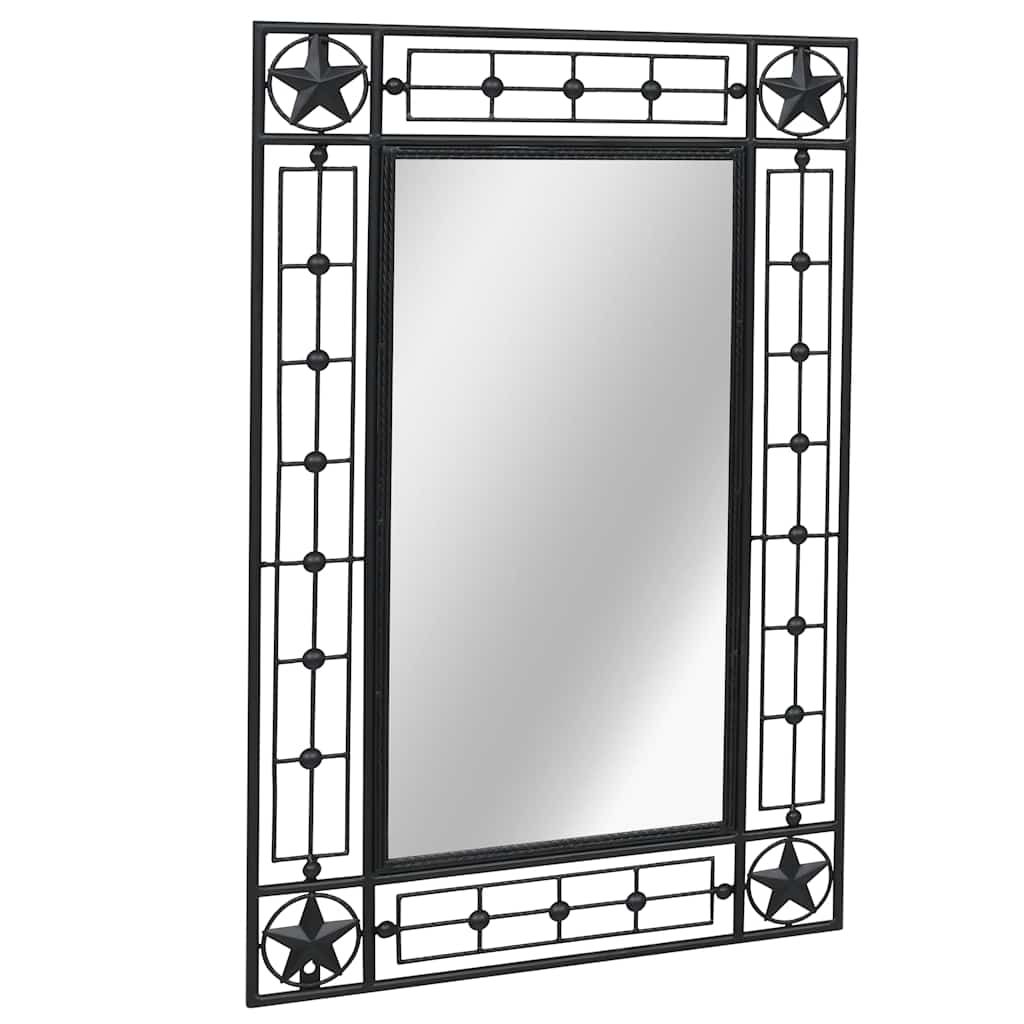 Specchio da Parete Rettangolare 50x80 cm Nero vidaXL