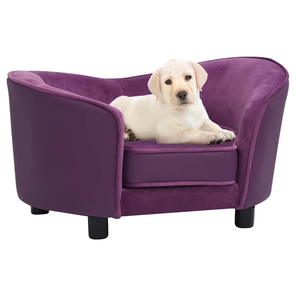 Divano per Cani Borgogna 69x49x40cm in Peluche e Similpelle vidaXL