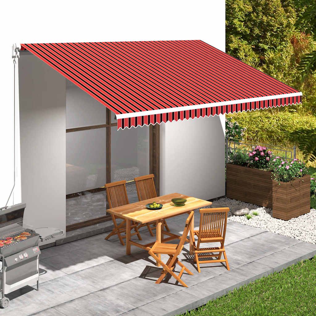 Tenda da Sole in Tela Arancione e Marrone 5x3 m vidaXL
