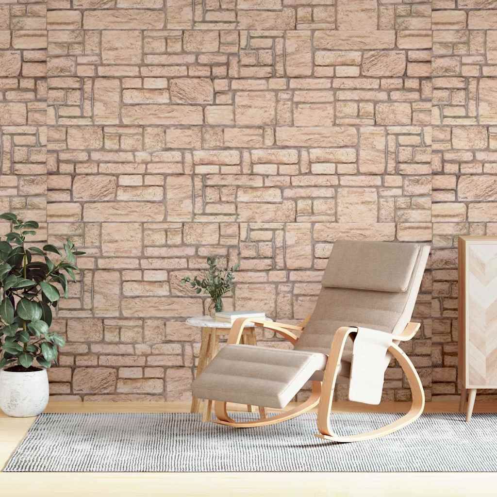 Pannelli Murali 3D con Design a Mattoni Beige 10 pz EPS vidaXL
