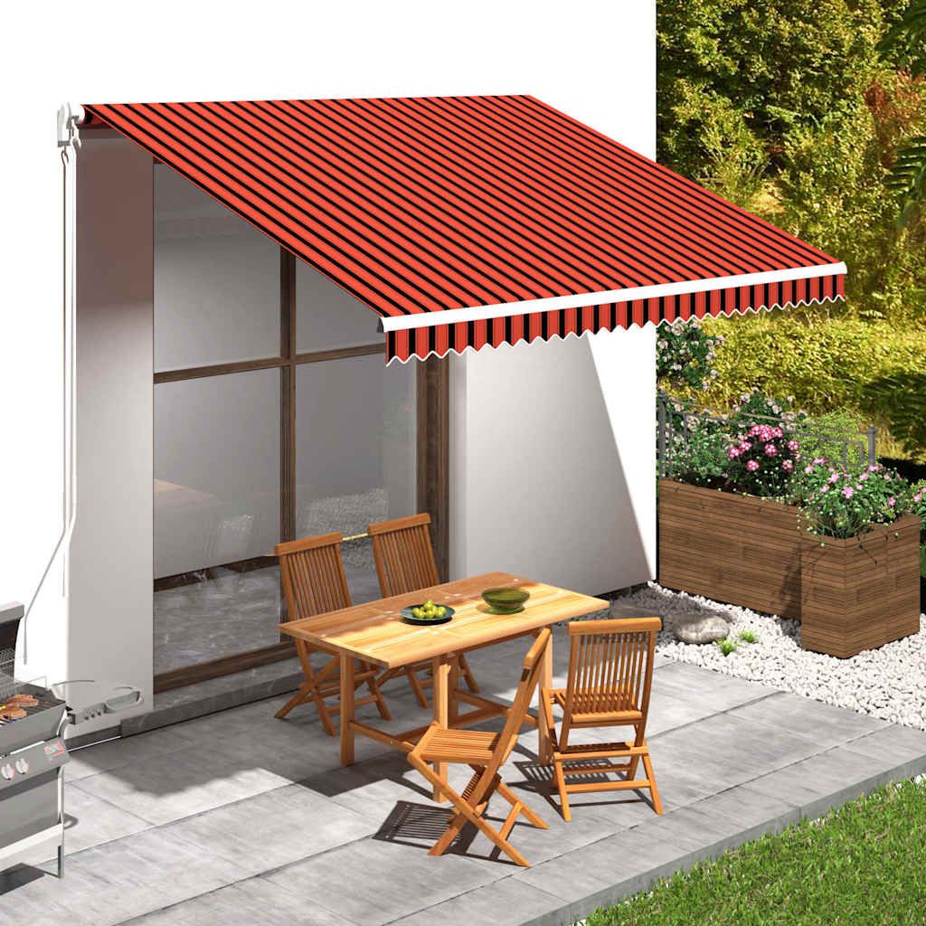 Tenda da Sole in Tela Arancione e Marrone 4x3 m vidaXL