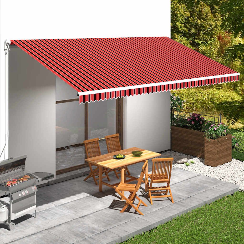 Tenda da Sole in Tela Arancione e Marrone 6x3 m vidaXL