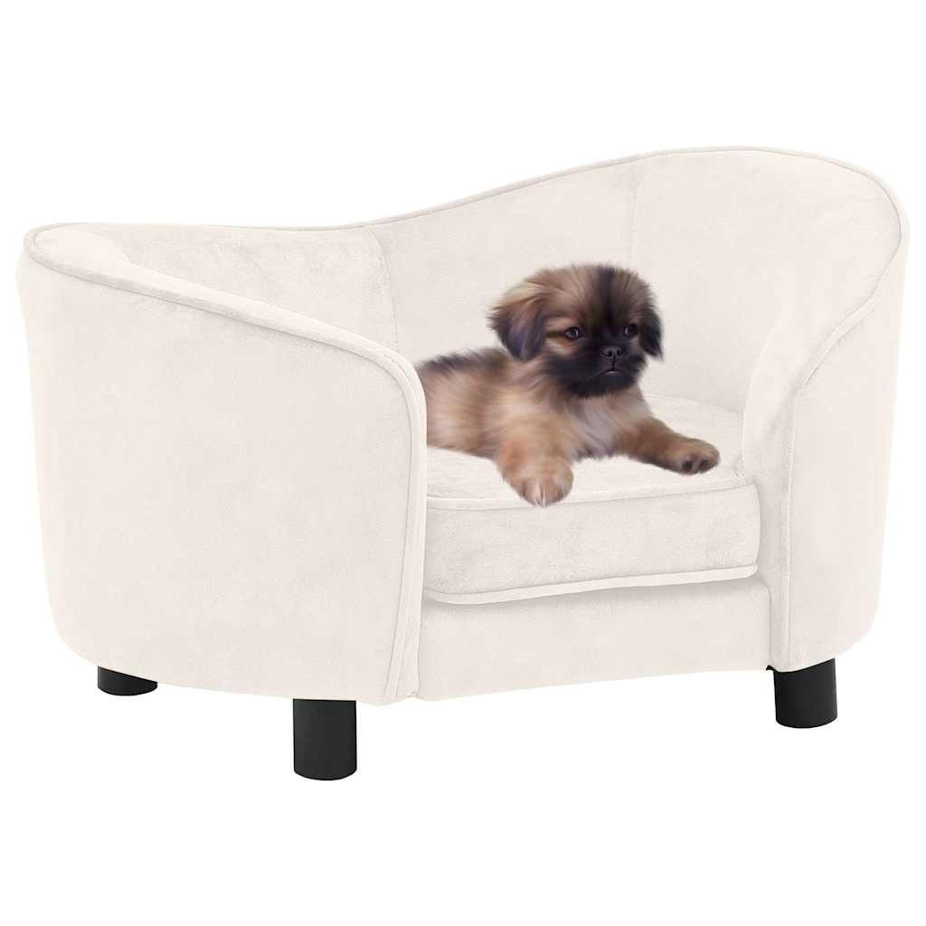 Divano per Cani Crema 69x49x40 cm in Peluche vidaXL