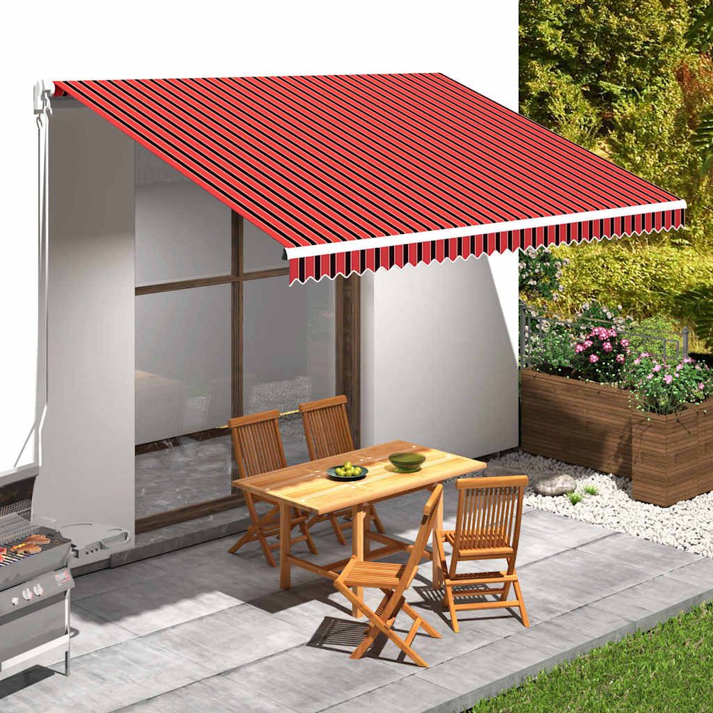 Tenda da Sole in Tela Arancione e Marrone 4,5x3 m vidaXL