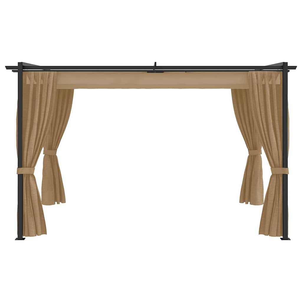 Gazebo 4x3 m Grigio Talpa vidaXL