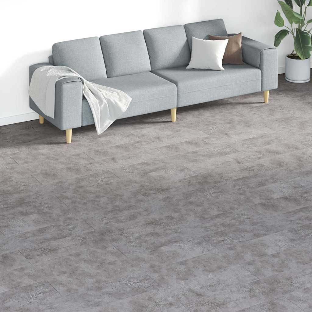 Listoni Pavimenti Non Autoadesivi PVC 5,26m² 2mm Grigio Cemento vidaXL