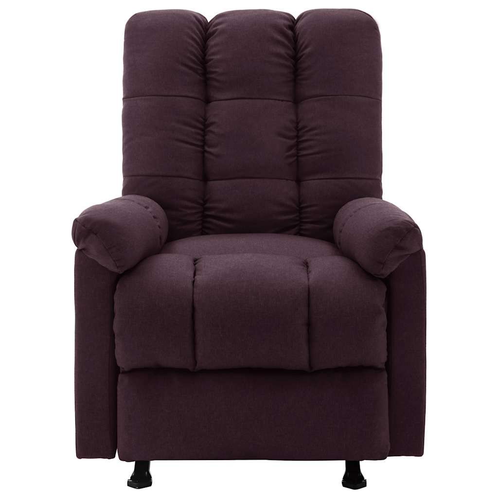 Poltrona Reclinabile Elettrica Viola in Tessuto vidaXL