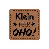 Bügelbild Label Klein aber Oho