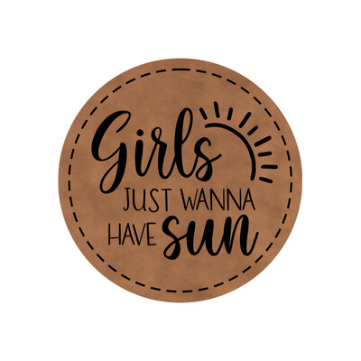 Bügelbild Label Girls just wanna have sun 1