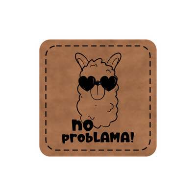 Bügelbild Label No ProbLAMA