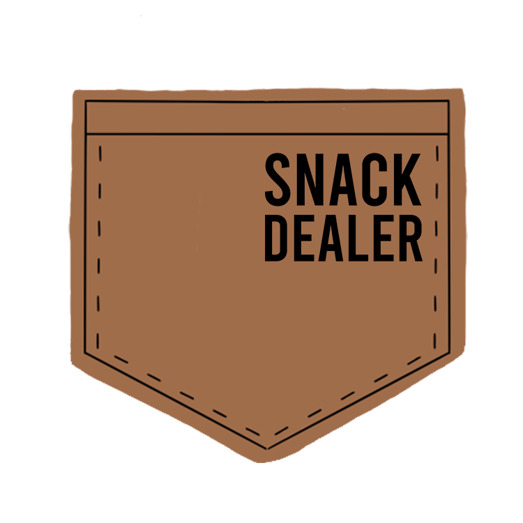 Bügelbild Tasche Snack Dealer 7x7cm