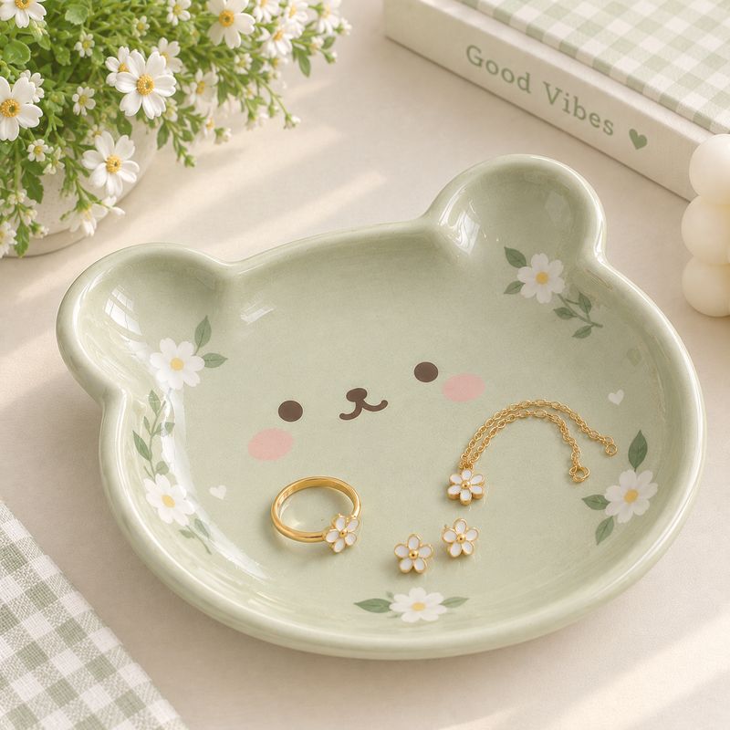 Sue Pastel Bear Ceramic Trinket Dish