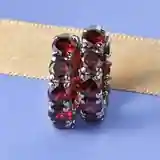 Simulated Red Diamond Earrings ​Inside Out Hoops