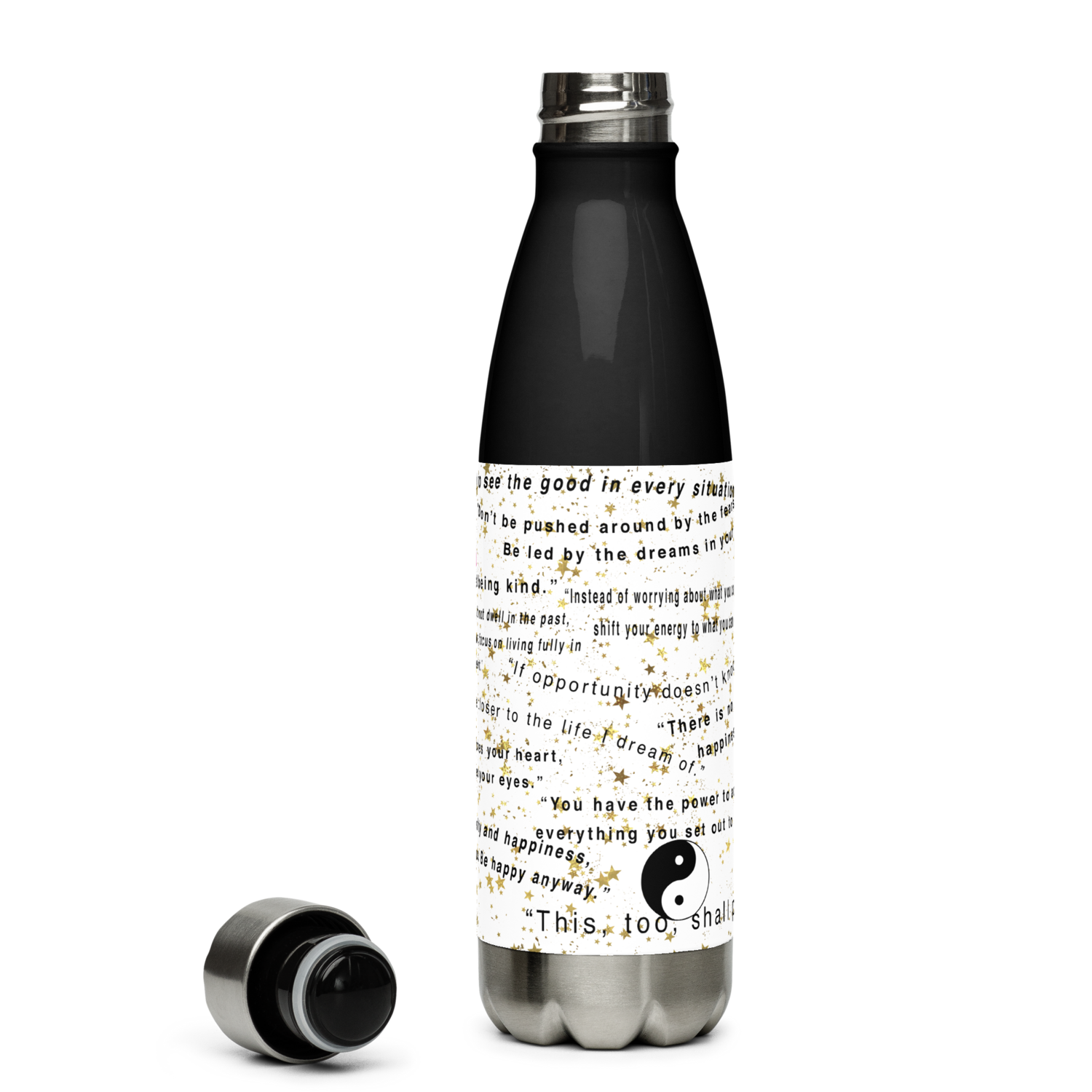 Stainless Steel Mind Body And Soul Water Bottle
