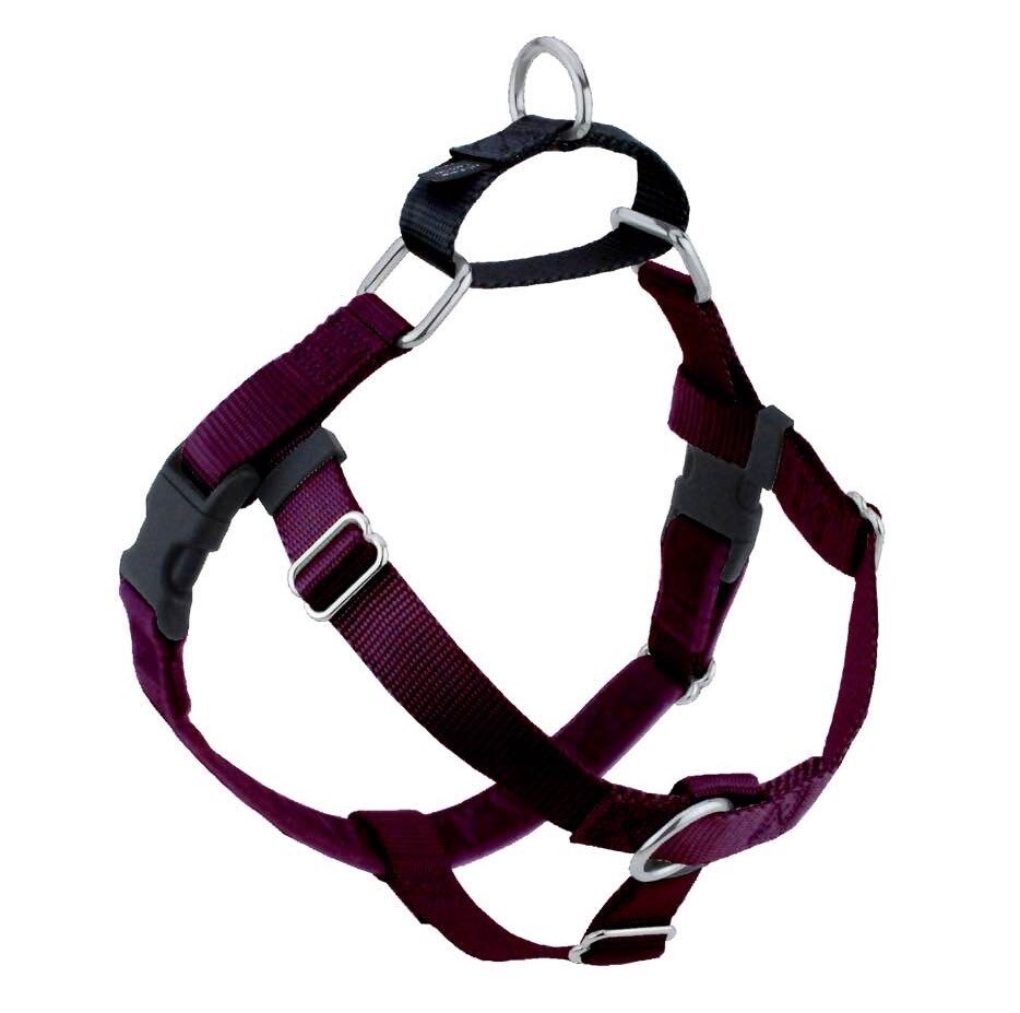 2 Hounds - Freedom Harness - 1in Large - Burgundy