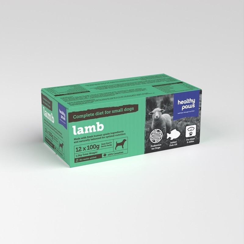 Healthy Paws - Complete Lamb Small Dog 12x100g