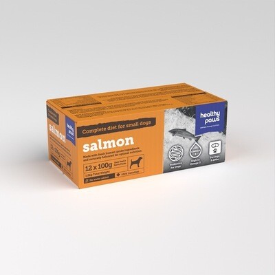 Healthy Paws - Complete Salmon Small Dog 12x100g