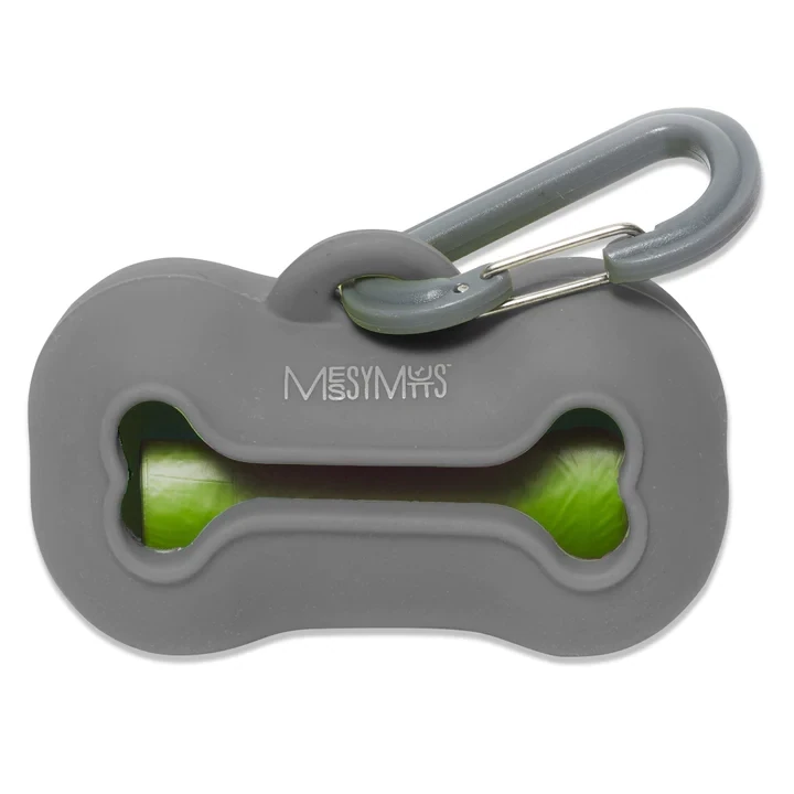 Messy Mutts - Silicone Poop Bag Holder - Grey