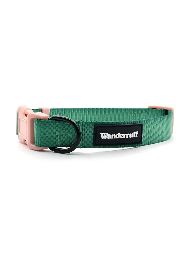 Wanderruff - Lola Green & Pink Collar - Medium