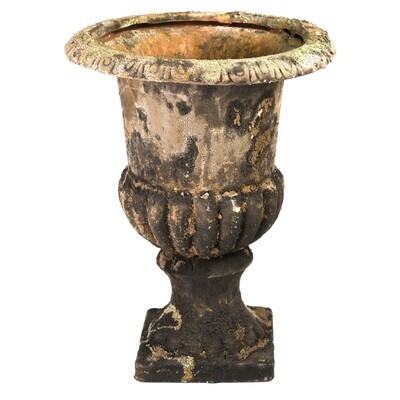 Aged Ceramic French Urn High - Small