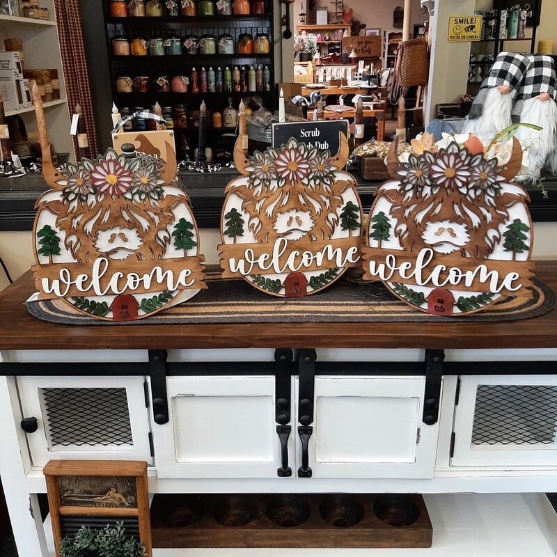 Highland Cow Door Hanger