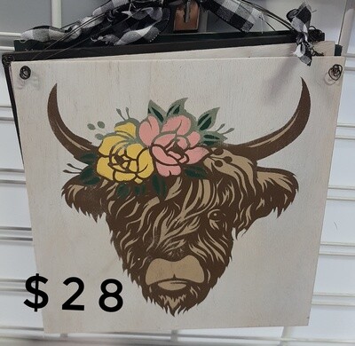 Highland Cow Sign Highland Cow Sign