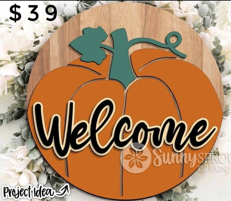 Pumpkin Door Hanger