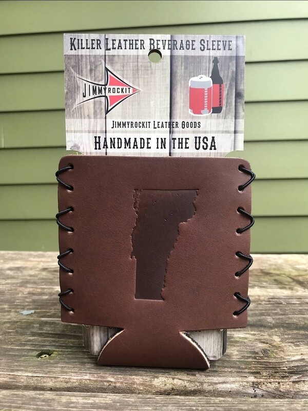 Leather Vermont Koozie