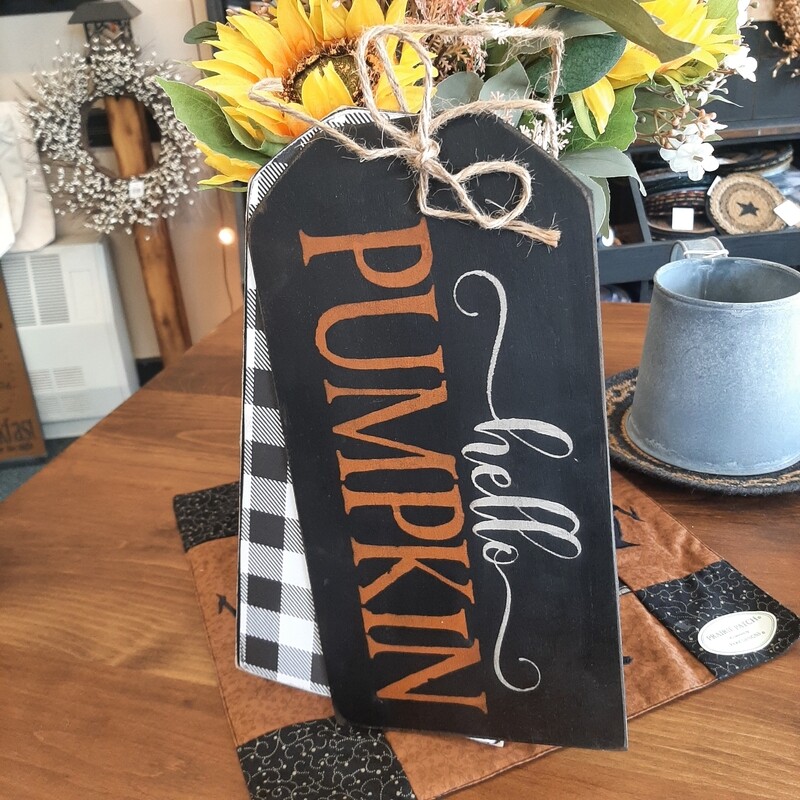 Hello Pumpkin Door Tags