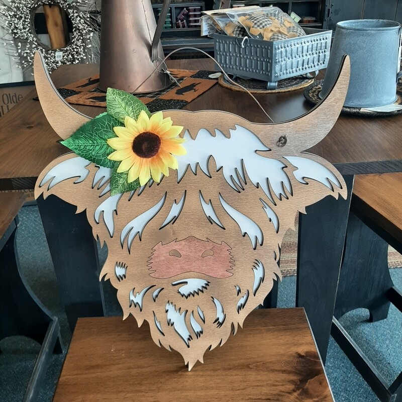 Highland Cow Door Hanger